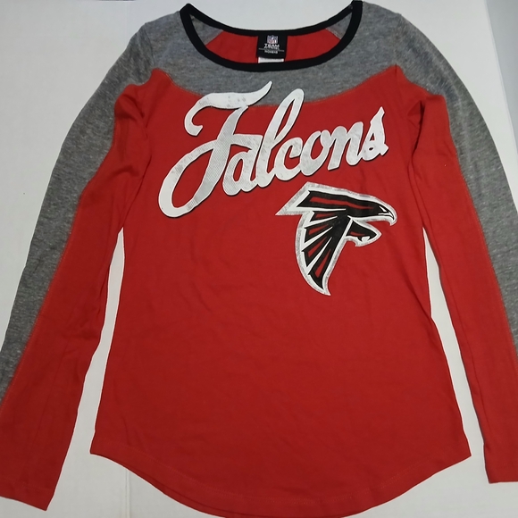 NFL Woman's Long Sleeve Red  Shirt Team Apparel Falcons Size S New #1A - Picture 1 of 10
